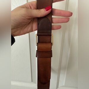Mango Womens Brown Leather Belt